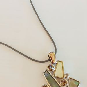 Lia Sophia Pendant and Rope Necklace